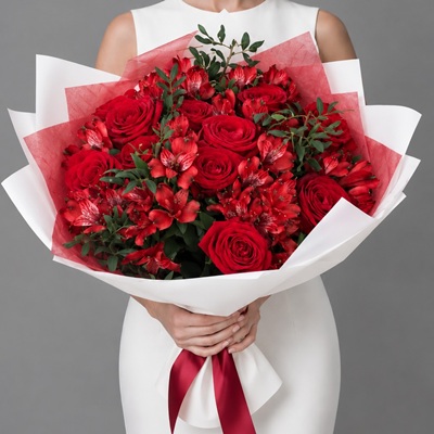 Flower bouquet to Russia