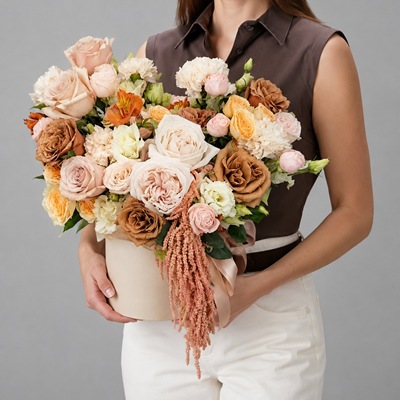 Flowers in box to Moscow