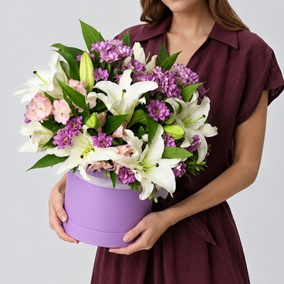 Flowers in box delivery in Russia