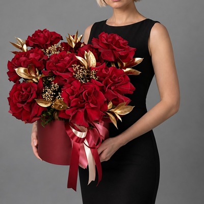 Flowers in a box delivery for Moscow