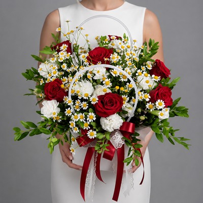 Flowers in box for Moscow