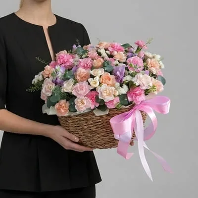 Flower basket delivery Russia