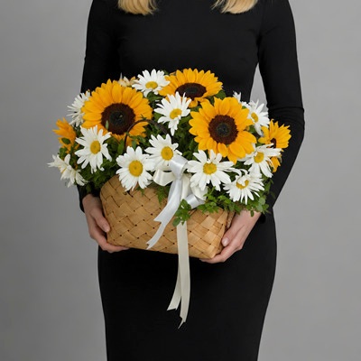 Flower basket delivery to Russia