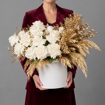 Flowers in box in Moscow