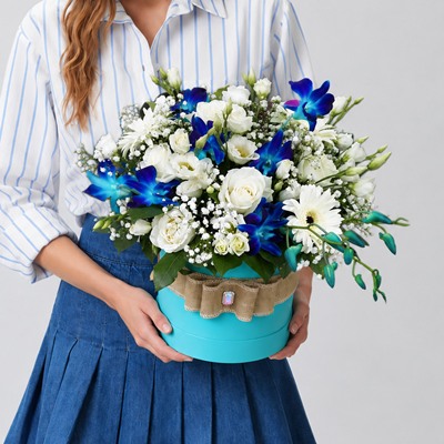 Send flowers in box for Moscow