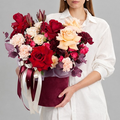 Best flowers in a box Moscow delivery