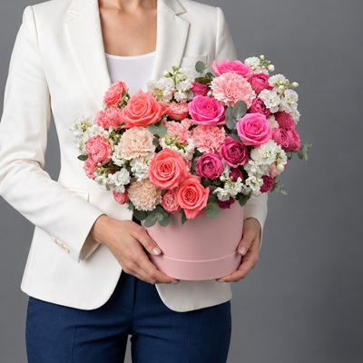 Luxury flowers in a box Moscow