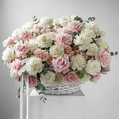 Basket of roses delivery in Moscow