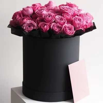 Peonies in box delivery Russia