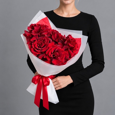 Red roses bouquet Moscow